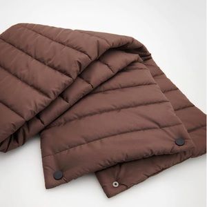 Puff padded scarf brown